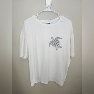 NWOT Shein "The Ocean is Calling" White Graphic T-shirt